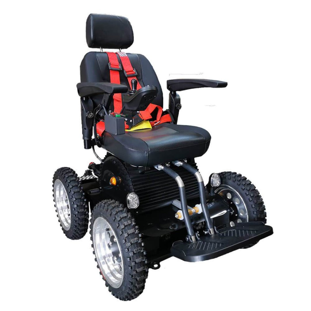Foldawheel 4X4 All Terrain Indoor Outdoor 4 Wheel Drive Stair Climbing Gyroscope Power Electric Wheelchair - Senior.com Power Chairs